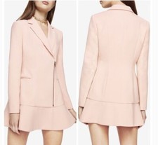 NWT BCBG MAXAZRIA SIZE M ARYN RUFFLE HEM LONG SLEEVE BLAZER DRESS MSRP $298