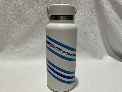 Limited Edition Hydro Flask 32oz Refill For Good White/Blue Pre-owned | eBay