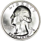 1976 S 25C BU 40% Silver Washington Bicentennial Quarter