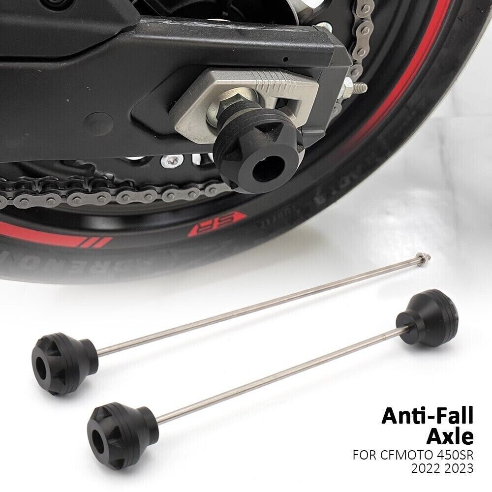 For CFMOTO 450SR 2022- Motorcycle Wheel Anti-Fall Axle Protector Crash Slider