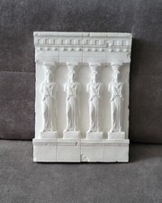 1x pietra marmo bassorilievo pietra camino marmo stucco facciata stucco cariatide