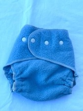 Loveybums Large Baby Blue Wool Crepe. Fit 18-30 lbs .