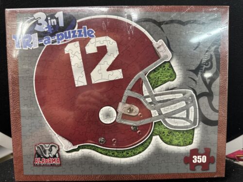 Alabama Crimson Roll Tide 3 In 1  TRI-a-puzzle 350 Pieces Helmet Pic #12 - Picture 1 of 1