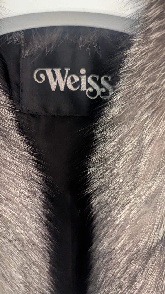 Auténtico abrigo Christain Dior Fox vintage años 80 con puño de sombrero para mujer mitad Foto 3 de 4