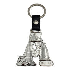 Dubai Landmarks Silver Metal Keychain Burj Khalifa Burj Al Arab Souvenir