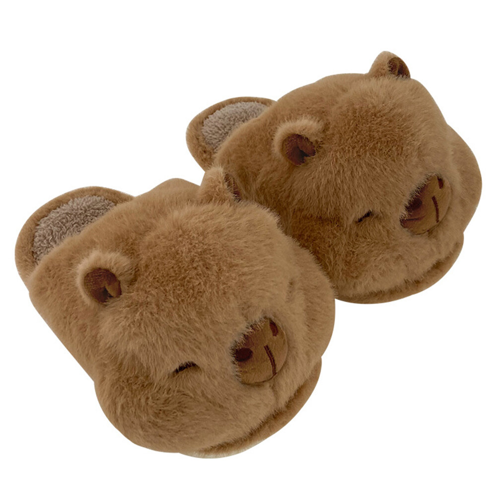 APL Peluche Capybara Pantofole Punta Chiusa Carine Pelose Animali Pantofole per Donna
