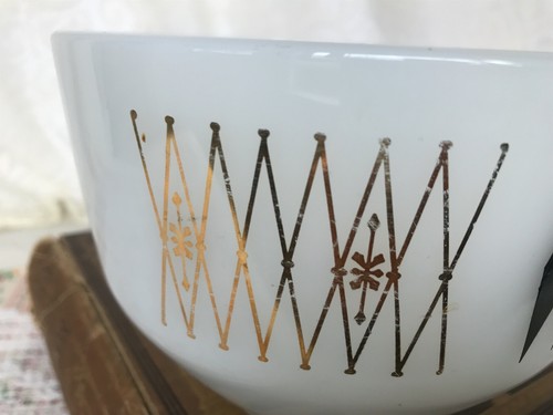 Vintage Federal Glass Bowl Black Diamond Design 1 1/2 Quart Mid Century Modern - Picture 6 of 9