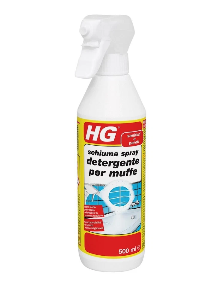 HG schiuma spray detergente pulitore muffa antimuffa per sanitari bagno 500ml