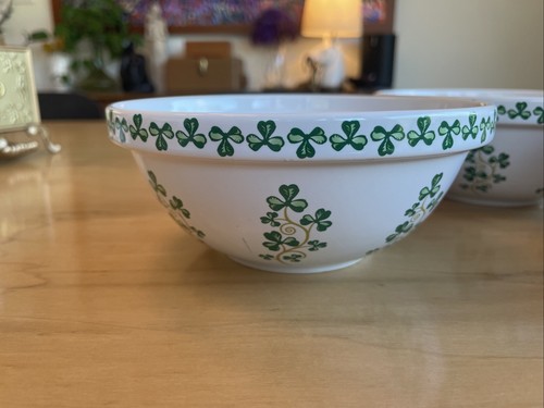 1970’s Shamrock Irish Ireland Bowl Green White Arklow Brendan Erin Stone ARK50 - Picture 2 of 8