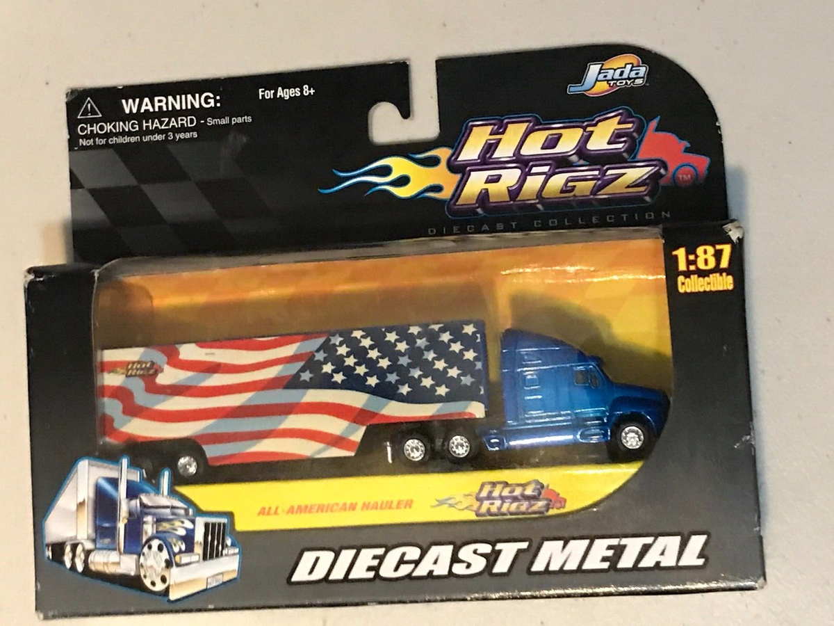 ALL-AMERICAN HAULER - HOT RIGZ JADA TOYS 1:87 TRACTOR TRAILER NIB