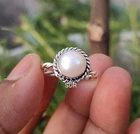 Natural Pear 925 Sterling silver Band & Statement Ring Handmade Ring All Size