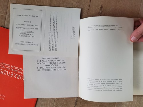 Bayreuther Festspiele 1955 Wagner lista de programas y personal (x3) Alemania - Imagen 12 de 23
