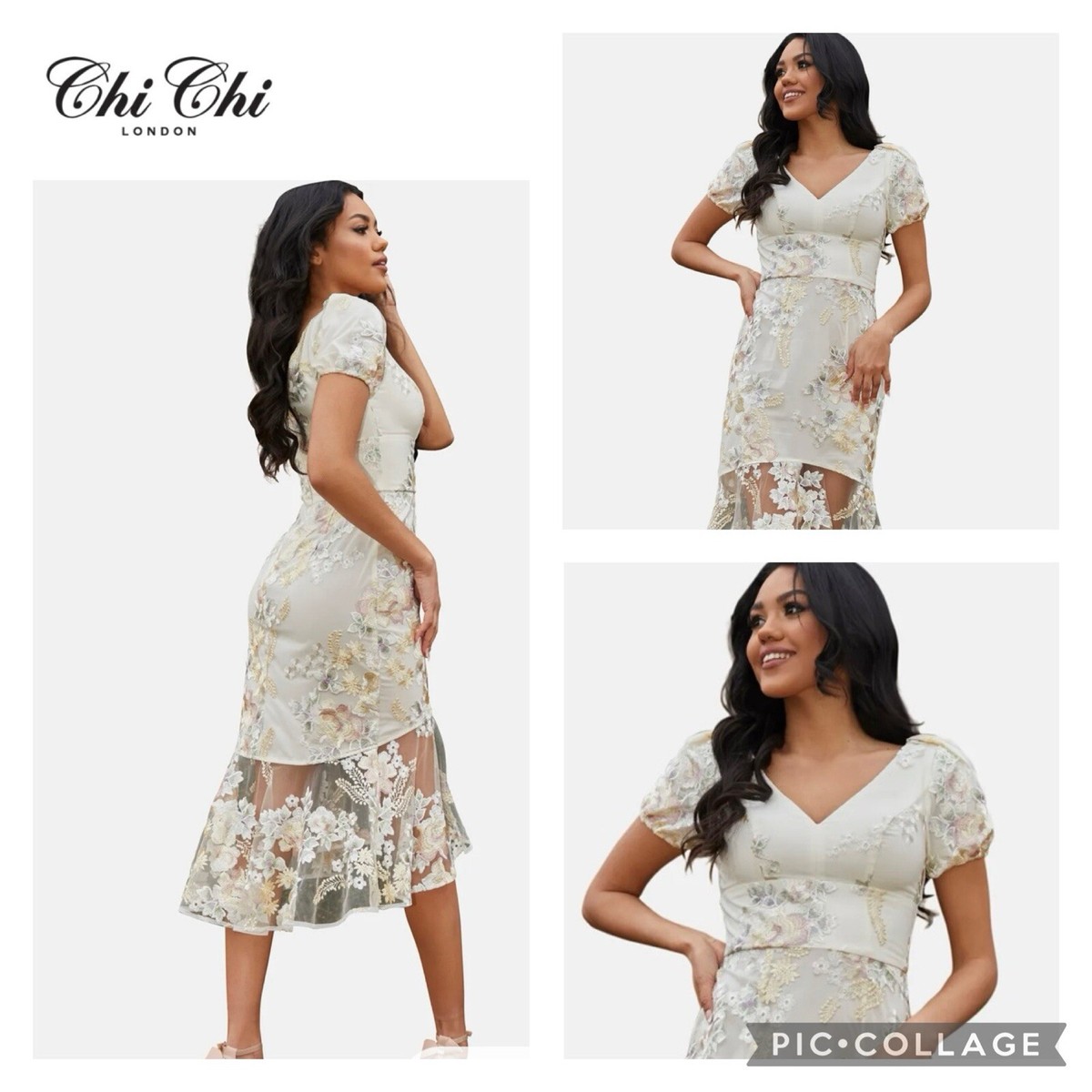 CHI CHI LONDON CURVE EMBROIDERED LACE OCCASION PARTY DRESS SIZE 24