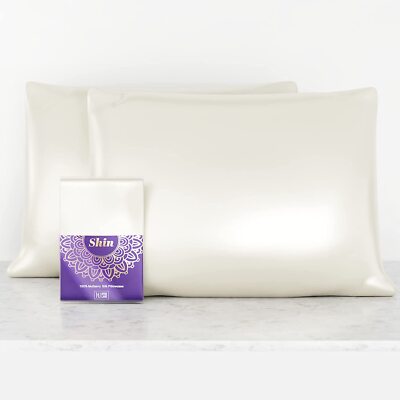 HYDE LANE 2 King  pillowcases 100% Natural Mulberry Silk with Hidden Zipper
