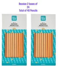 Pen + Gear No. 2 Wood Pencils  Yellow Unsharpened 24 Count (2-Pack) 48 pencils
