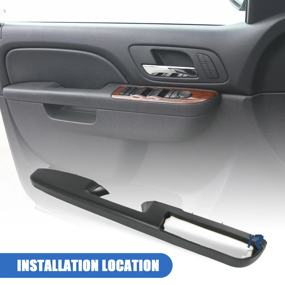 Black Front Driver Side Door Armrest 80994 fit for Tahoe Silverado 2010-2014 - Image 2 of 4