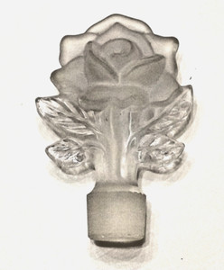 Frosted Glass Perfume Stopper ~ Flower