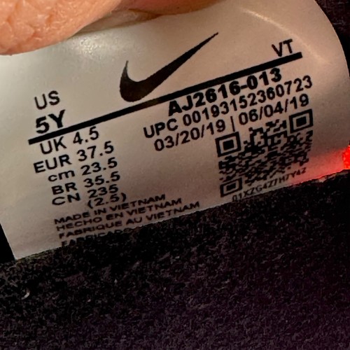 Nike Air VaporMax 2019 gris oscuro color naranja total AJ2616-013 talla UK 4,5 - Imagen 16 de 16