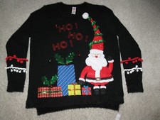 UGLY CHRISTMAS SWEATER LIGHT UP SANTA Packages  ornaments,BATTERY OPERATED