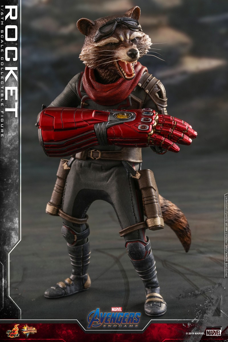 Avengers: Endgame Rocket Raccoon Hot Toys 1/6 Scale Action Figure