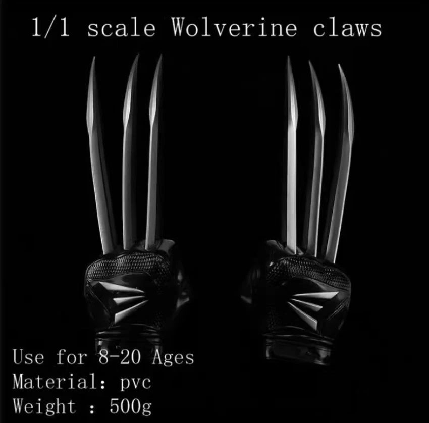 1/1 Wolverine Gloves Claw Wearable Model Halloween Cosplay Prop Collectible Toy - Image 3 of 4