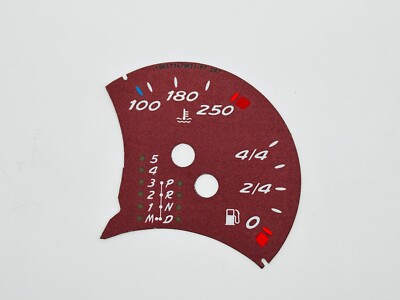 PORSCHE 986 - TECHART - RED GAUGE FACE PLATE DIAL KOMBI-INSTRUMENT FAHRENHEIT