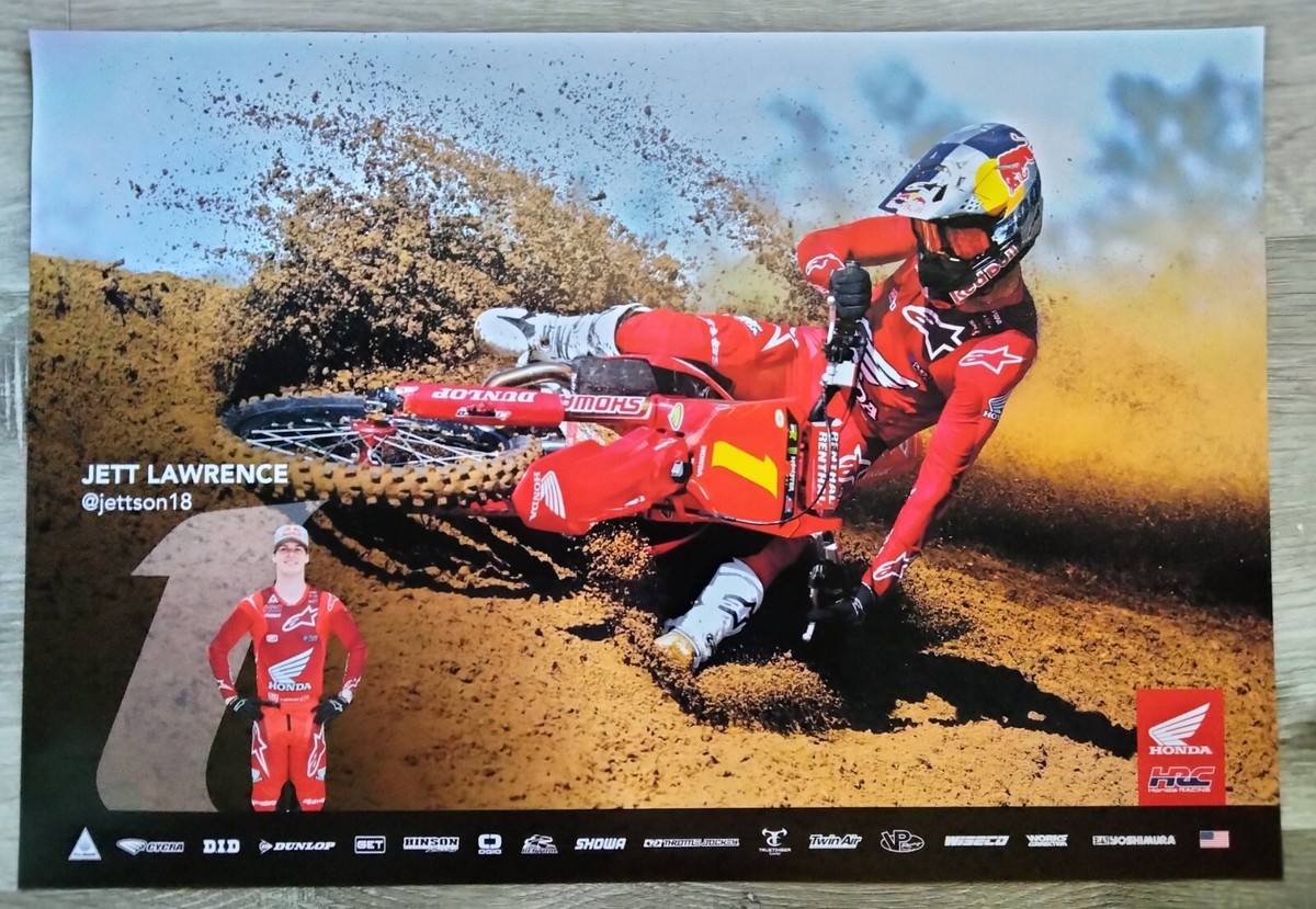 JETT LAWRENCE #1 - 2024 HRC HONDA 450 MOTOCROSS Poster - 2023 MX