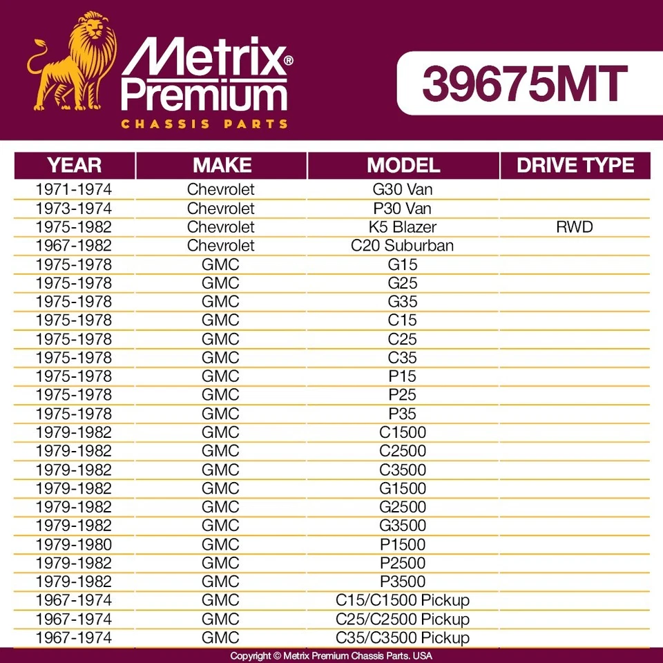 Front Idler Arm for Chevy C10 Pickup Suburban C20 GMC C15 Jimmy K6096T - Image 3 of 4