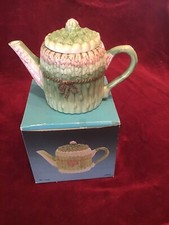 New Handpainted Ceramic Asparagus Tea Pot