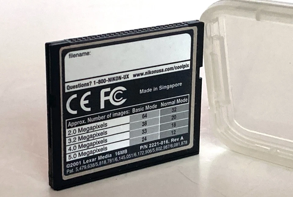 Lexar Nikon Coolpix Starter Memory Card 16MB 8X Speed Compact Flash Camera - Image 2 of 2