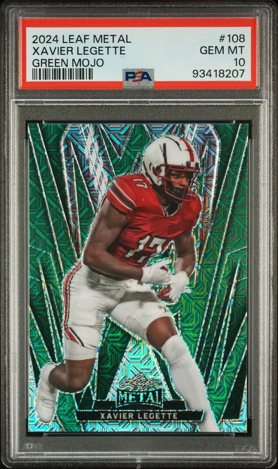 Xavier Legette Leaf Metal #108 Green Mojo