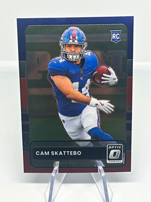 Panini 2025 Donruss Optic 2025 Retro Cam Skattebo RC Giants Insert #4