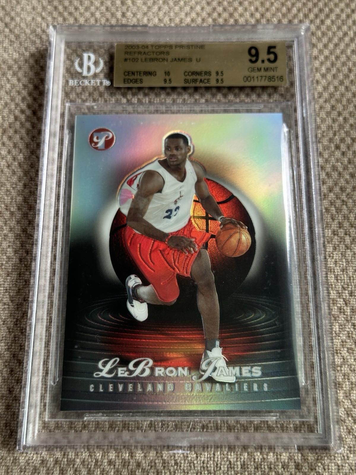 2003-04 Topps Pristine - LeBron James #102 Refractor /499 (RC)