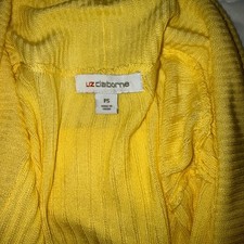 Crisp And Sunny Yellow Cardigan. Women  s Petite Small.