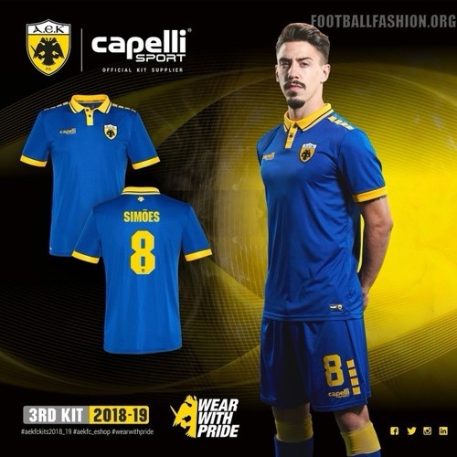 Tercera camiseta original AEK 2018/19 Svarnas #24 talla S - Imagen 9 de 9