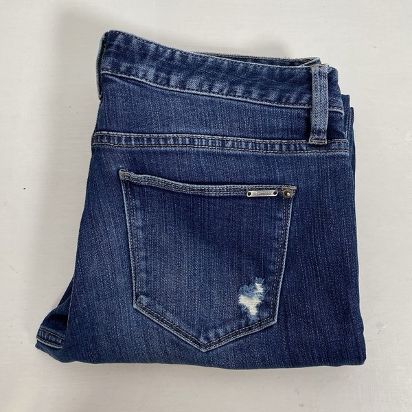 Jeanswest Womens Boyfriend Distressed Stretch Jeans Hemmed Size 8 Very Good JO75