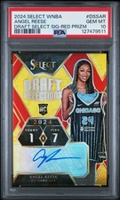 2024 Select WNBA Angel Reese Draft Selections RC Red Prizms Auto #'d /99 PSA 10
