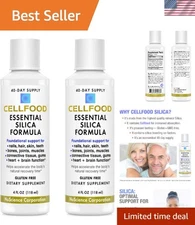 Anti-Aging Silica Formula - Liquid Supplement, 2 x 4 fl oz Pack - Easy to Absorb