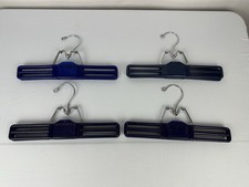 Vintage Lot of 4 Tamor Plastic Clamp Hangers Pants Skirts Trouser R