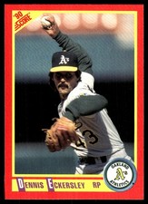 Dennis Eckersley 1990 Score #315 Athletics MLB READ FREE SHIPPING AutographDen