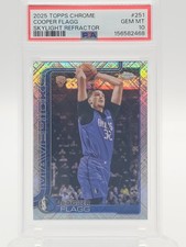 COOPER FLAGG 2025-26 TOPPS CHROME SKYLIGHT REFRACTOR ROOKIE RC #251 PSA 10 Q1925