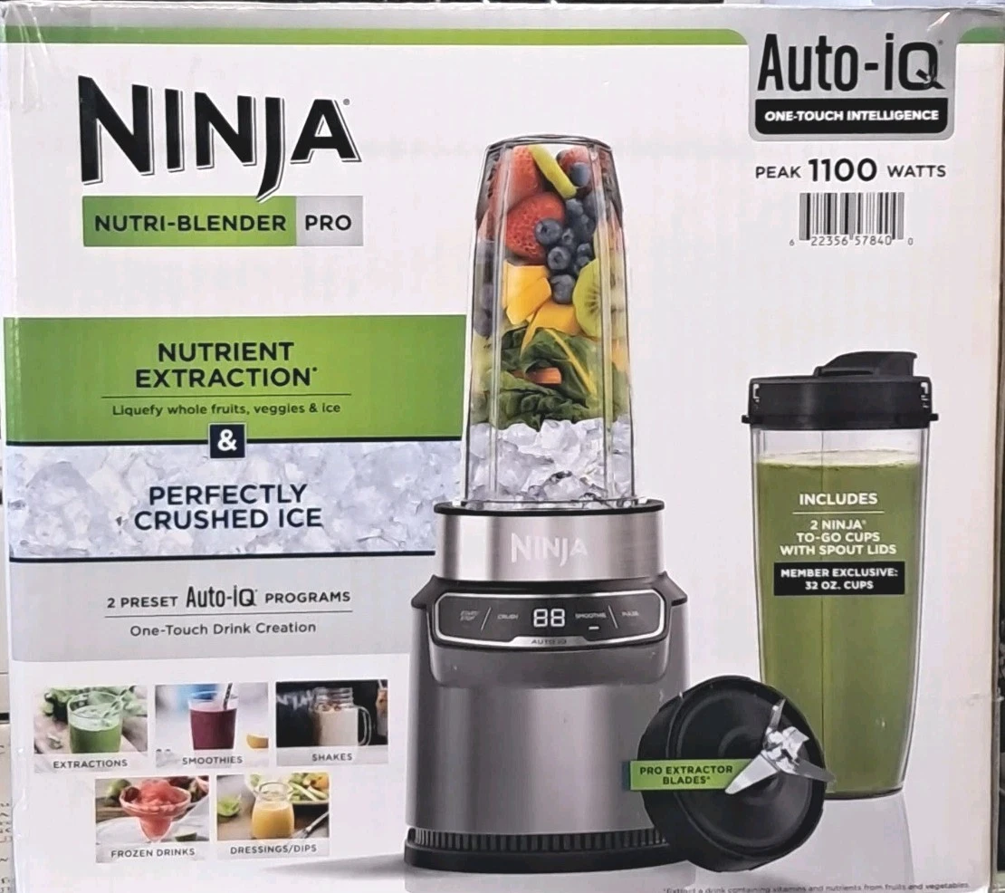 NEW Ninja Nutri-Blender Pro with Auto-iQ Personal Blender, For-Smoothies, Salsa