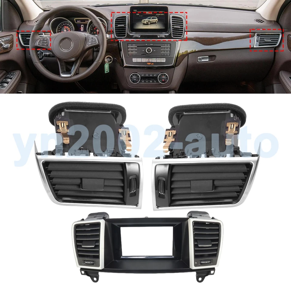 Front Dashboard Air Vent Grill &Center Dashboard For Benz W166 ML320 ML350 GL400 - Imagem 2 de 4