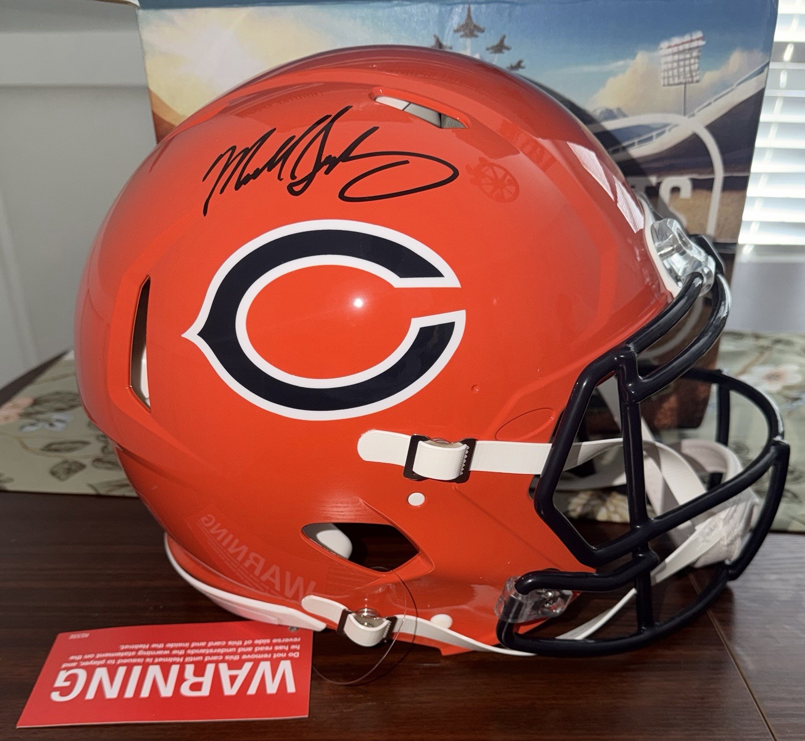 Mike Singletary Bears full Riddell Speed helmet with Beckett authentication