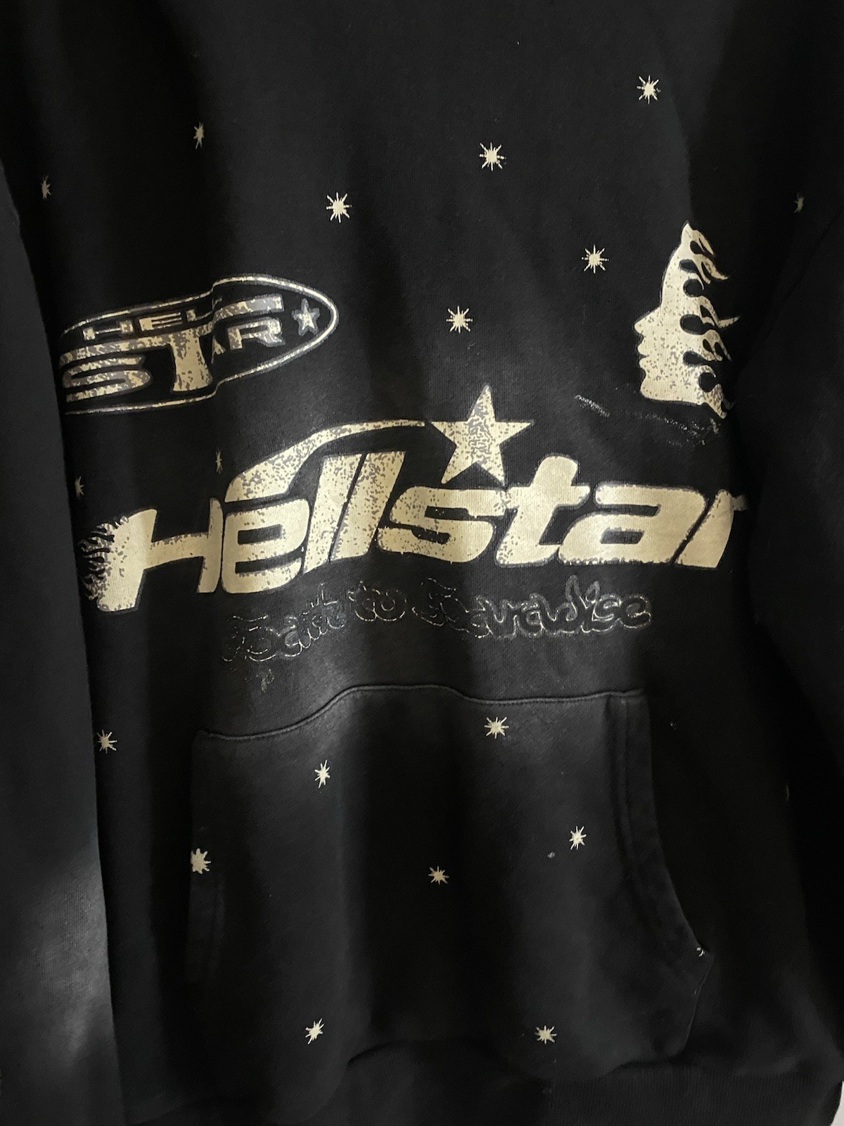 Hellstar Black Basic Hooded Sweatshirt Size M Bla… - image 2