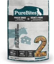 PureBites Freeze Dried Beef Liver & Cheese Natural Dog Treat 4.2-Ounces - 3 Pack