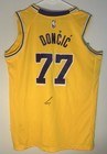 Luka Doncic Signed Yellow Los Angeles Lakers Jersey Autographed PSA/DNA COA