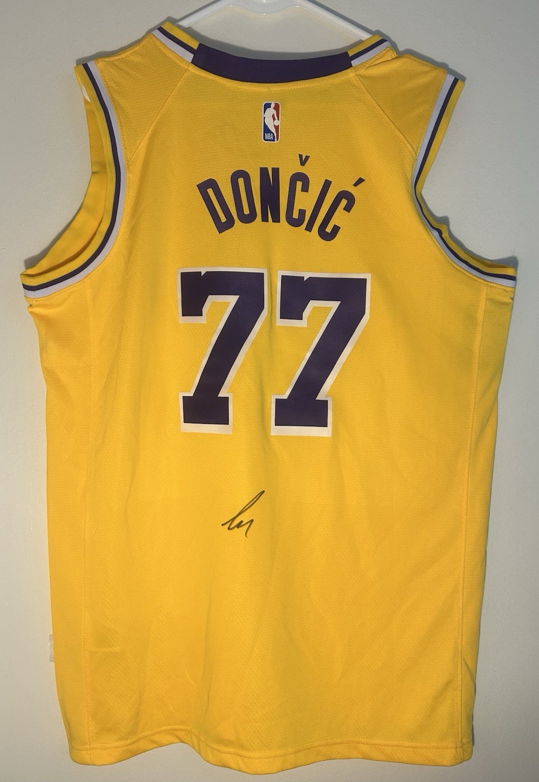 Luka Doncic Signed Yellow Los Angeles Lakers Jersey Autographed PSA/DNA COA