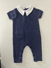JANIE  JACK Collared Sweater One-Piece 0-3 Mo Baby Boy Jumpsuit Romper New C1b