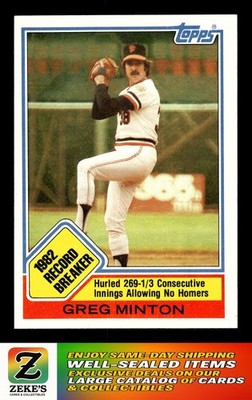 1983 Topps #3 Greg Minton 1982 RECORD BREAKER